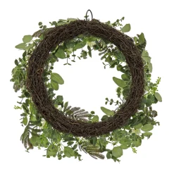 Sale National Tree Company 24 in. Spring Wreath with Mixed Flower Blooms and Flowing Green Stems