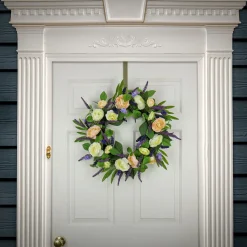 Discount National Tree Company 24 in. Spring Wreath with Ranunculus and Astilbe Flower Blooms
