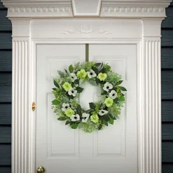 Outlet National Tree Company 24 in. Spring Wreath with Rose and Anemone Blooms
