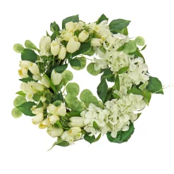 Hot National Tree Company 22 in. Spring Wreath with Tulip and Buttercup Blooms