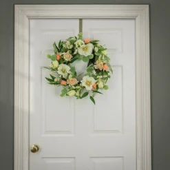 National Tree Company 22 in. Spring Wreath with Tulip, Poppy, and Buttercup Blooms