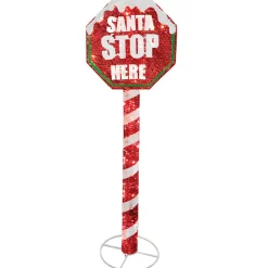 Sale National Tree Company 60 in. Stop Sign Decoration with LED Lights