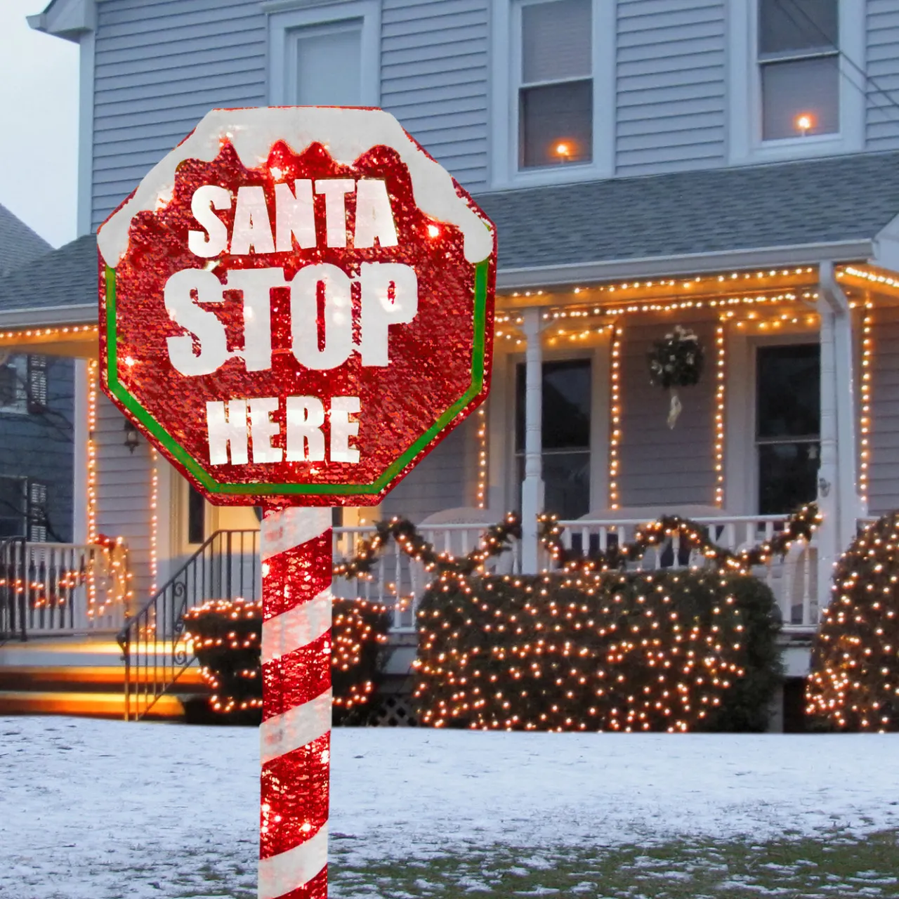 Sale National Tree Company 60 in. Stop Sign Decoration with LED Lights