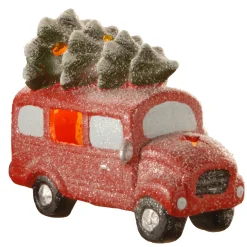 Online National Tree Company 7 in. Terracotta Holiday Truck with Warm White LED Lights