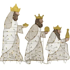 Online National Tree Company 42 in. Three Wisemen with LED Lights