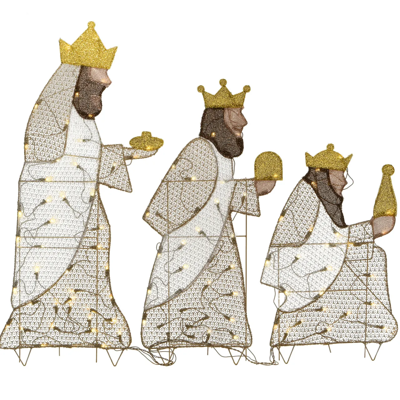 Online National Tree Company 42 in. Three Wisemen with LED Lights