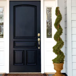 Discount National Tree Company 60 in. Upright Juniper Spiral Topiary Tree in a Decorative Urn