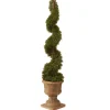 National Tree Company 48 in. Upright Juniper Spiral Topiary Tree in a Decorative Urn