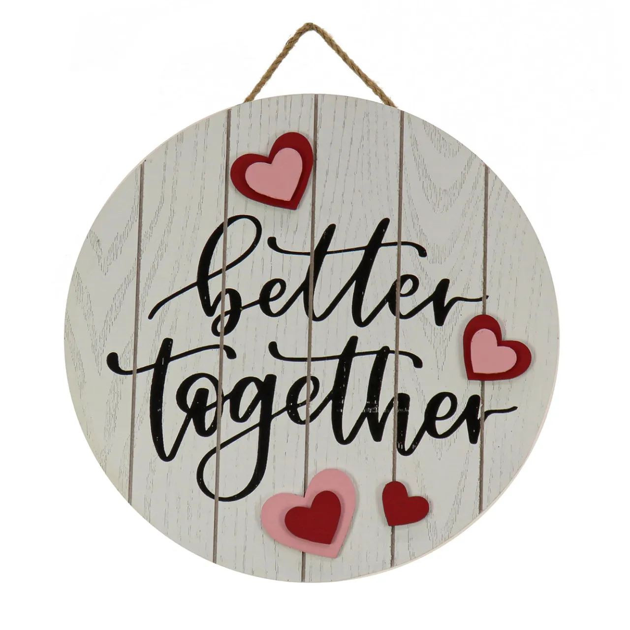 Clearance National Tree Company 12 in. Valentine's 'Better Together' Hanging Wall Decoration