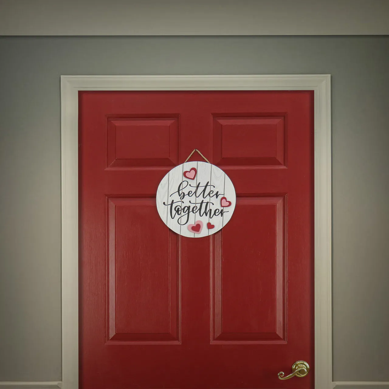 Clearance National Tree Company 12 in. Valentine's 'Better Together' Hanging Wall Decoration