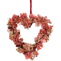 Sale National Tree Company 16 in. Valentine's Flower Blooms Floral Heart Wreath