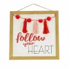 Sale National Tree Company 13 in. Valentine's 'Follow Your Heart' Hanging Wall Decoration