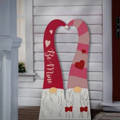 New National Tree Company 36 in. Valentine's Gnome Couple Porch Decor