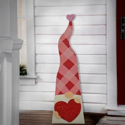 New National Tree Company 36 in. Valentine's Heart Gnomes Porch Decoration