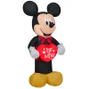 Clearance National Tree Company 42 in. Valentine's Inflatable Mickey Mouse with LED Lights