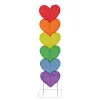 Outlet National Tree Company 63 in. Valentine's Stacked Rainbow Hearts Decoration with LED Lights