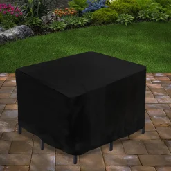 National Tree Company 56 in. Waterproof Patio Furniture Cover with Rope and Metal Buckles