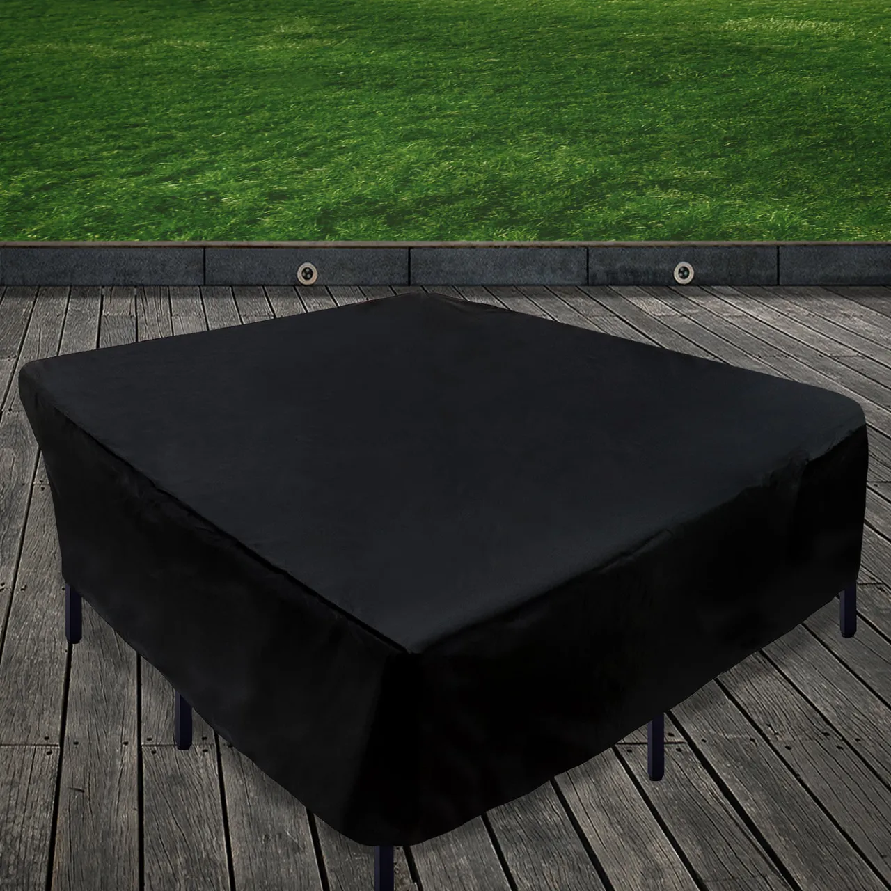 Sale National Tree Company 96 in. Waterproof Patio Furniture Cover with Rope and Metal Buckles
