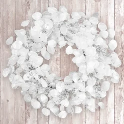 Online National Tree Company 24 in. Winter Frost White Wreath