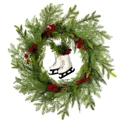 National Tree Company 22 in. Winter Skates Wreath