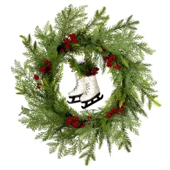 National Tree Company 22 in. Winter Skates Wreath