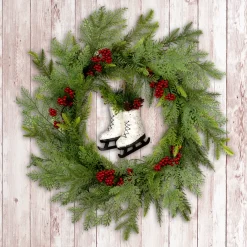 National Tree Company 22 in. Winter Skates Wreath