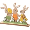 Sale National Tree Company 9 in. Wooden Rabbit Trio Table Decoration