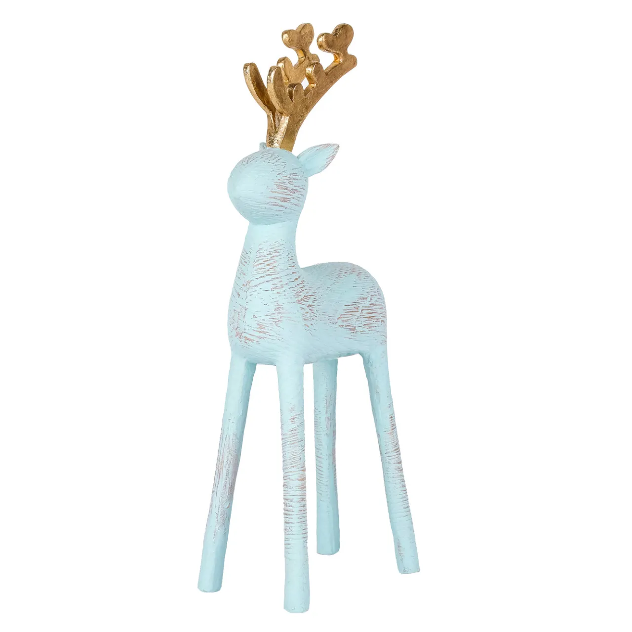 Clearance National Tree Company 9 in. Woodgrain Reindeer Decor, Blue