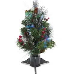 Clearance National Tree Company 18 in.Pre-Lit Fiber Optic Crestwood Tree