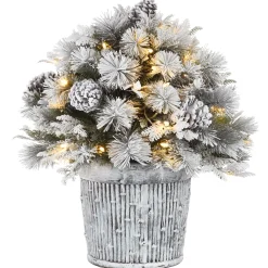 Outlet National Tree Company 22 in.Pre-Lit Snowy Chiwaw Basin Tree with LED Lights