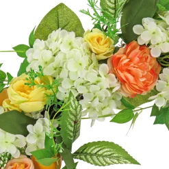 Discount National Tree Company 24 in.Spring Wreath with Lemons, Hydrangeas, and Buttercups