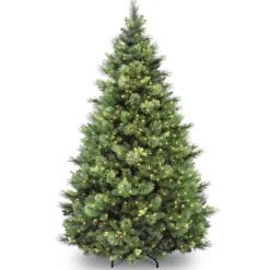 Hot National Tree Company 9ft. Pre-Lit Carolina Pine Tree with Clear Lights with 900 Clear Lights