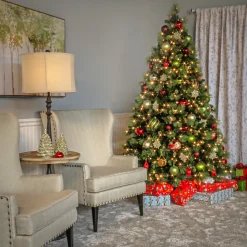 Hot National Tree Company 9ft. Pre-Lit Carolina Pine Tree with Clear Lights with 900 Clear Lights