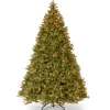 New National Tree Company 8.5ft. Pre-Lit Downswept Douglas Fir Memory-Shape Tree with PowerConnect Warm White LED Lights