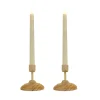 National Tree Company HGTV Home Collection Flameless Heritage Candle Pair, Natural Base