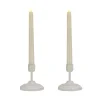Sale National Tree Company HGTV Home Collection Flameless Heritage Candle Pair, White Base