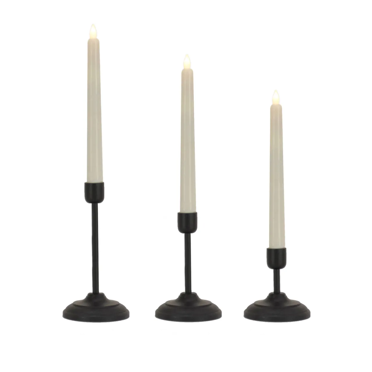 Hot National Tree Company HGTV Home Collection Flameless Heritage Candle Set, Black Base