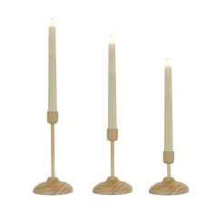 Best National Tree Company HGTV Home Collection Flameless Heritage Candle Set, Natural Base
