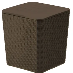 Discount National Tree Company 43L Capacity Arendal Collection Wicker Texture All-Weather Storage Box