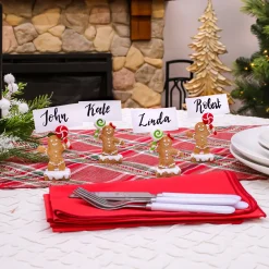 Best National Tree Company 4-Piece Gingerbread Cookie Card Holders