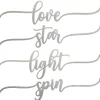 Sale National Tree Company 4-Piece Hannukah Place Setting Message Decor, Curly Script Writing In Silver, 10 in