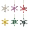 Sale National Tree Company 6-Piece HGTV Home Collection Beaded Snowflake Ornaments