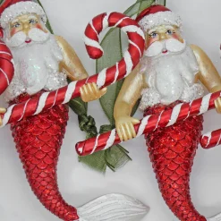 New National Tree Company 4-Piece HGTV Home Collection Santa Merman Ornaments