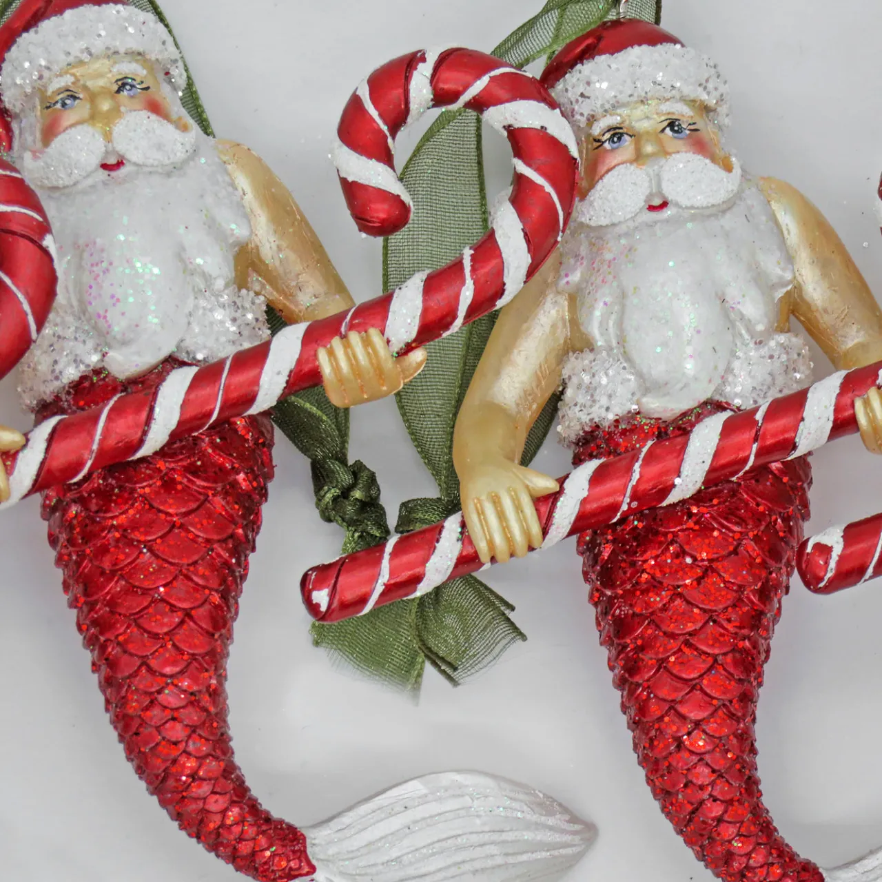 New National Tree Company 4-Piece HGTV Home Collection Santa Merman Ornaments