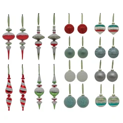 Clearance National Tree Company 24-Piece HGTV Home Collection Nostalgic Traditions Ornaments