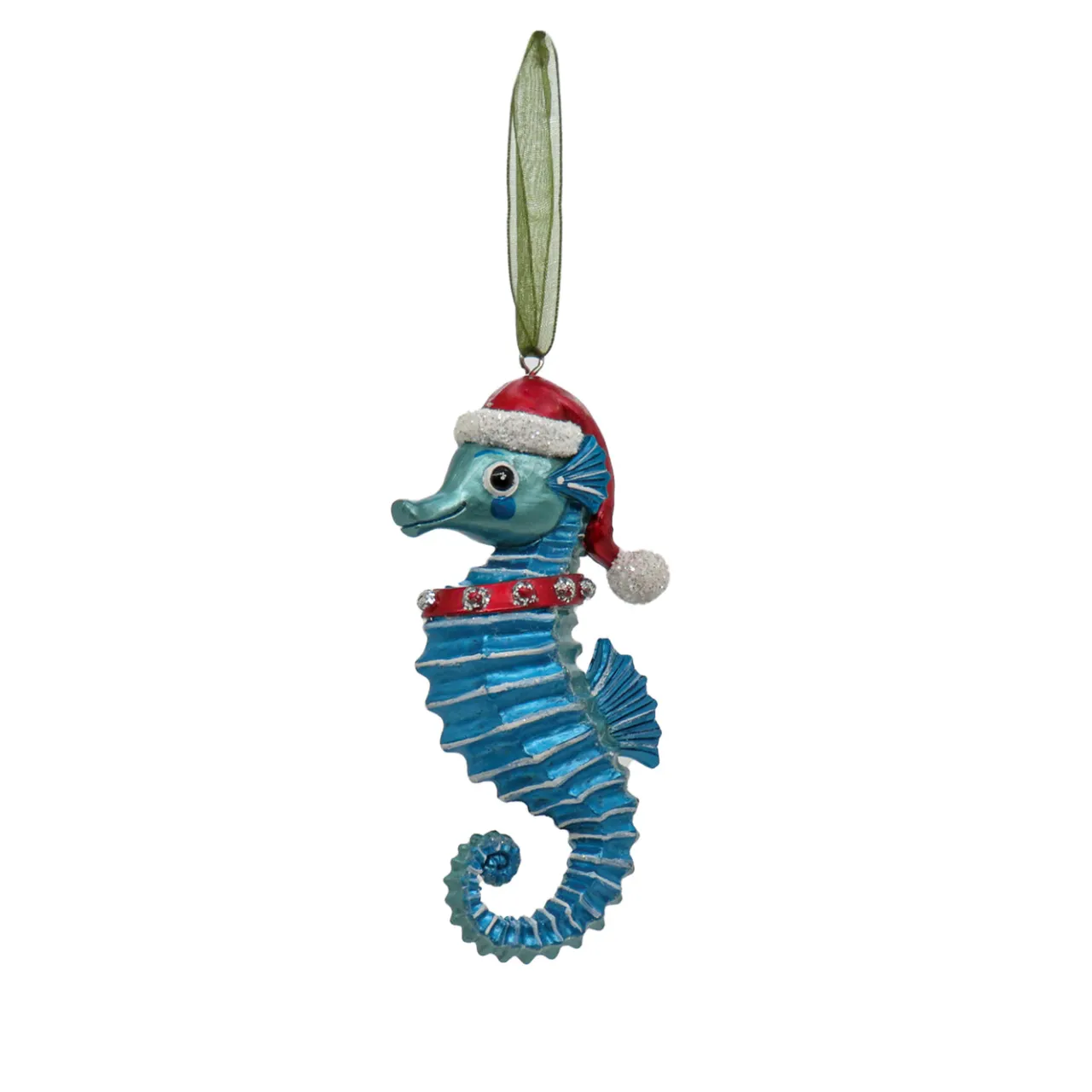 Hot National Tree Company 4-Piece HGTV Home Collection Teal Seahorse Ornaments