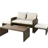 National Tree Company 4-Piece Norton Collection All-Weather Wicker Conversation Set