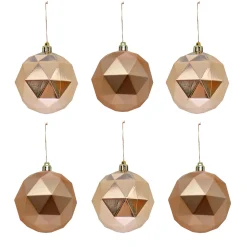 National Tree Company 6-Piece Shatterproof Geometric Silver Ornaments