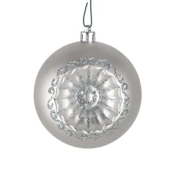 Clearance National Tree Company 6-Piece Shatterproof Glittering Silver Ornaments