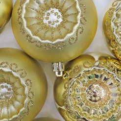 Best National Tree Company 6-Piece Shatterproof Glittering Gold Ornaments